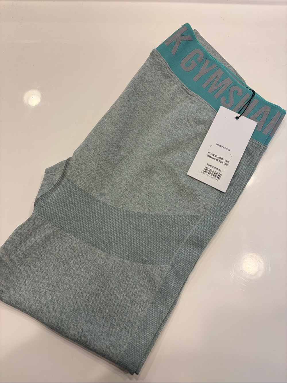 Gymshark Jade Green Marl Flex Low Rise Leggings